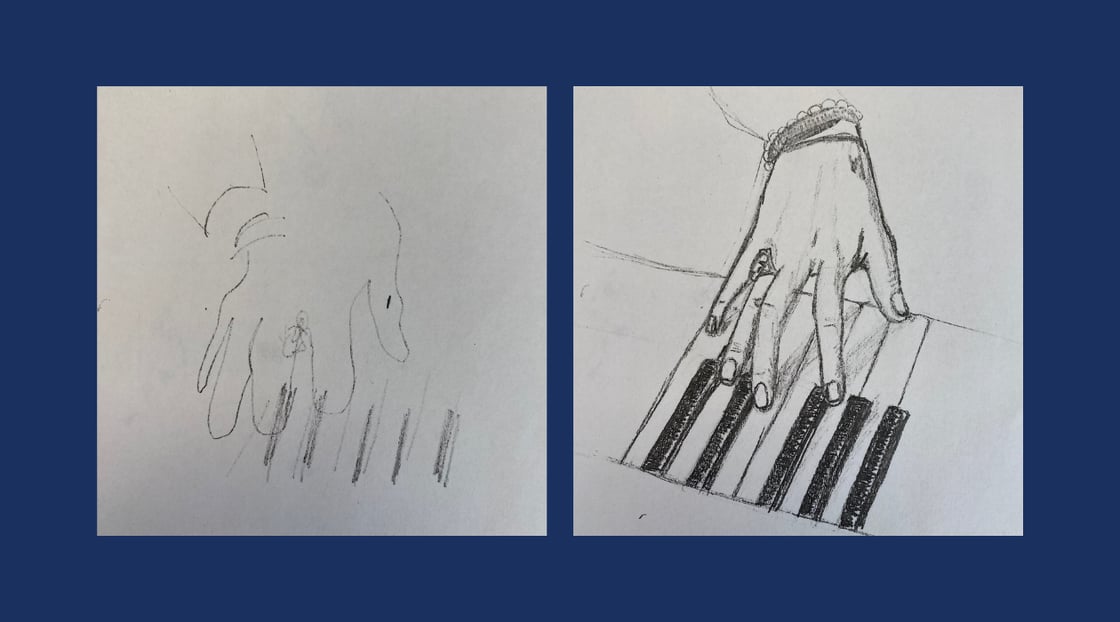 Blind contour drawing
